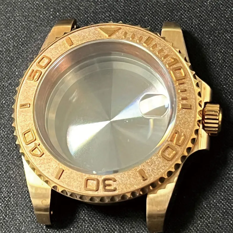 

Vintage 40mm CUSN8 Bronze Material Watch Case Sapphire Crystal Date Magnifier Suitable For NH35/36 Automatic Movement 20Bar