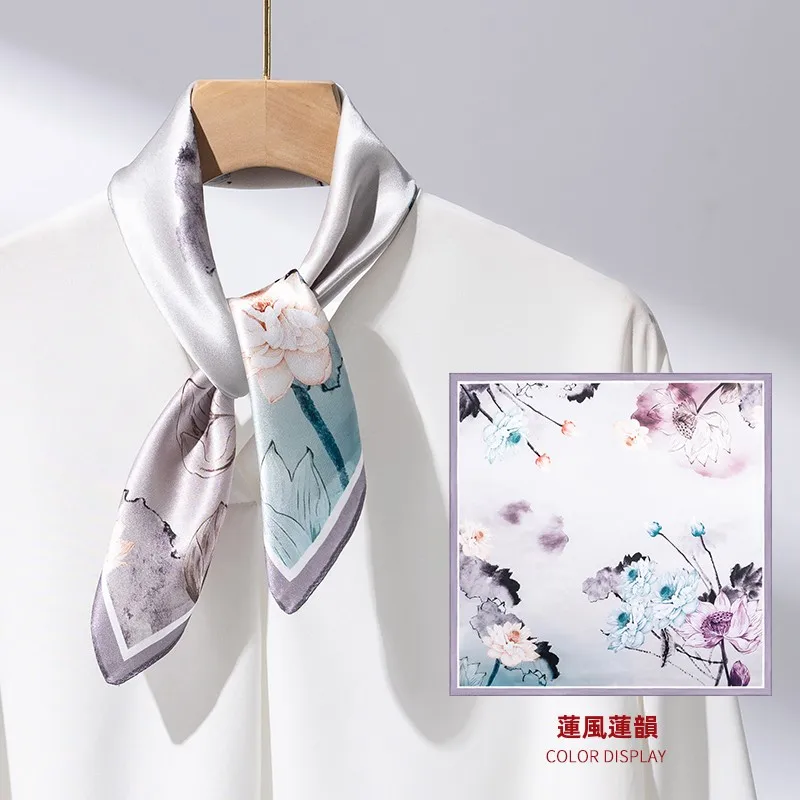 上海ストーリー-本物のシルクスカーフ-レディース-マルベリーシルク-スクエアスカーフ-ギフトボックス-ネックウェア-高級スカーフ-装飾機能
