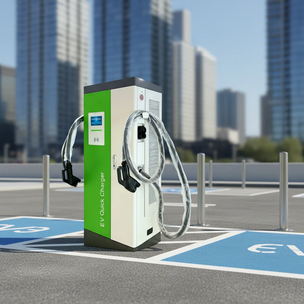60kW DC Quick EV Charger, Floor-Standing Commercial Charging Pile for Parking Lot, Gas Station, Highway Service Area