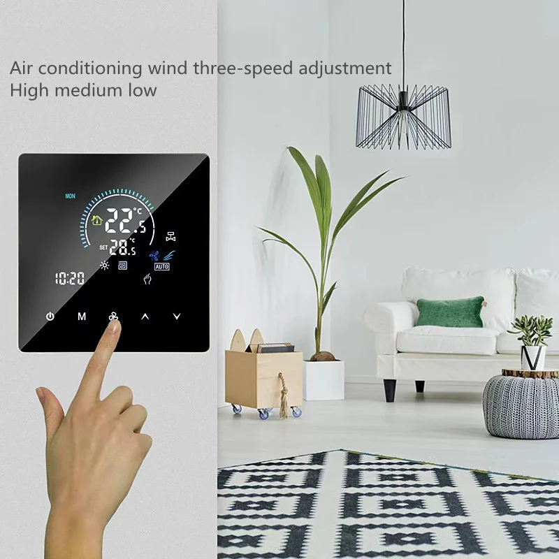 For Smart WiFi Programmable Thermostat Dual Function For Central AC And Underfloor Heating Energy Saving HVAC Controller