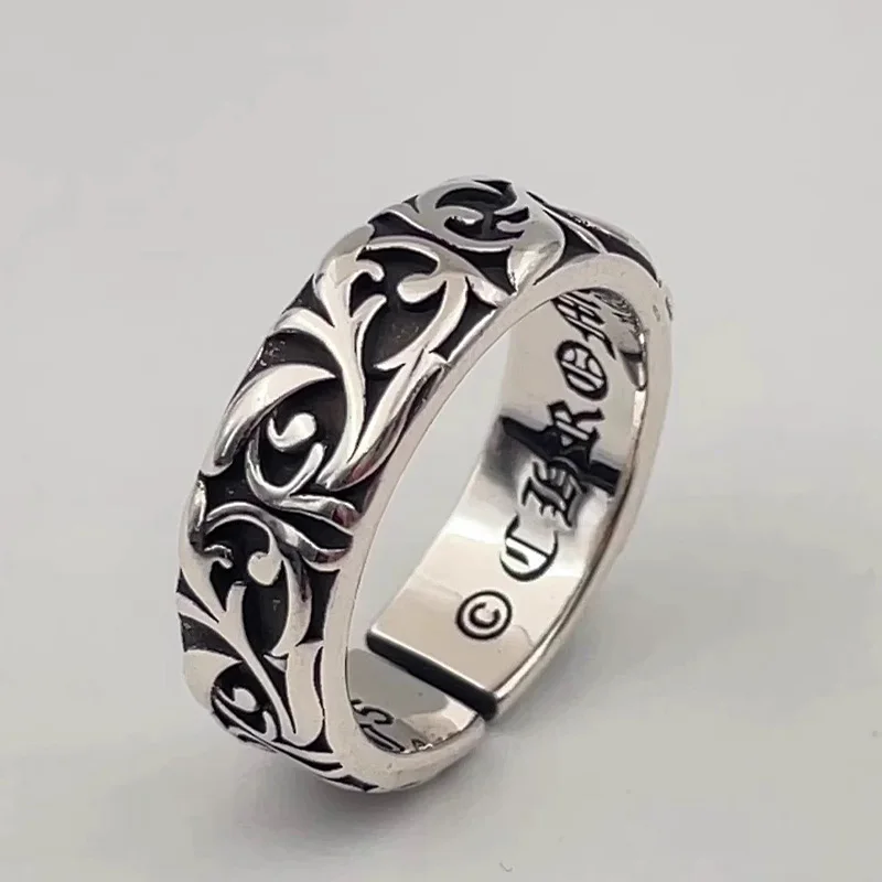 1 قطعة خواتم باجو أوم للرجال الشكل الفقرة Hombres مجوهرات خمر Y2k Anel الشرير القوطية زوجين حلقة قابل للتعديل Nuevo En Anill