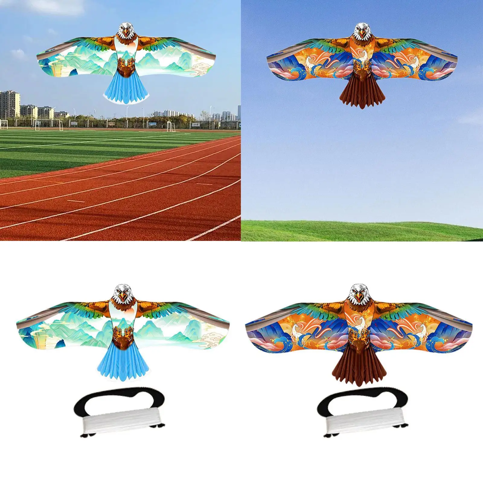 Huge Eagle Kite Outdoor Activities 3D Lifelike Flying Toy Game Beginner Kite for Girls Boys Beach Beginner Adults Grassland