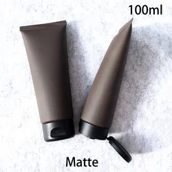 100ml Matte Brown Plastic Lotion Bottle Frost 100g Cosmetic Squeeze Soft Tube Facial Cream Refillable Packaging Container