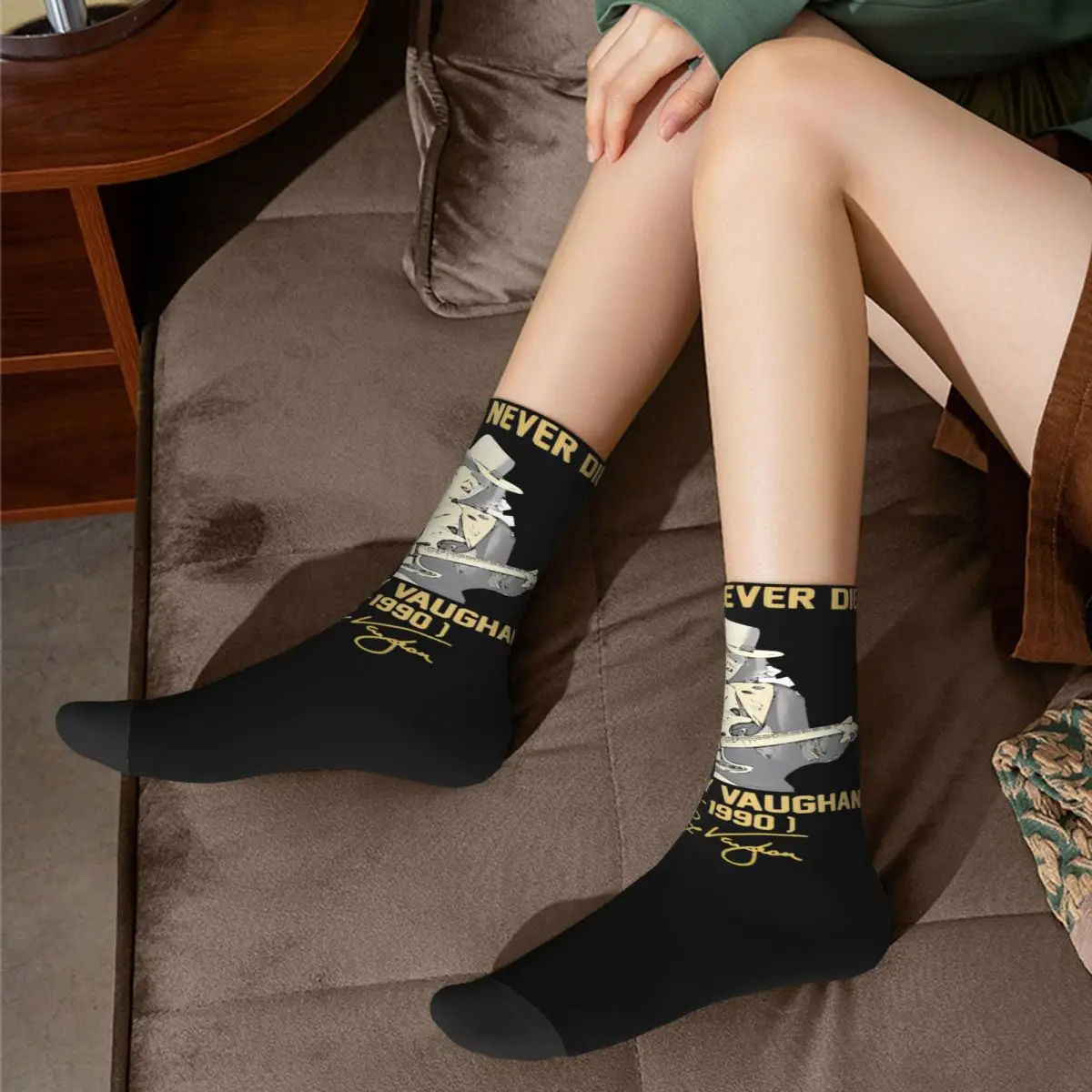 Lässige Frauen Männer Stevie Ray Vaughan Legenden sterben nie Thema Socken srv Sänger Waren Basketball Socken Baumwolle wunderbare Geschenke