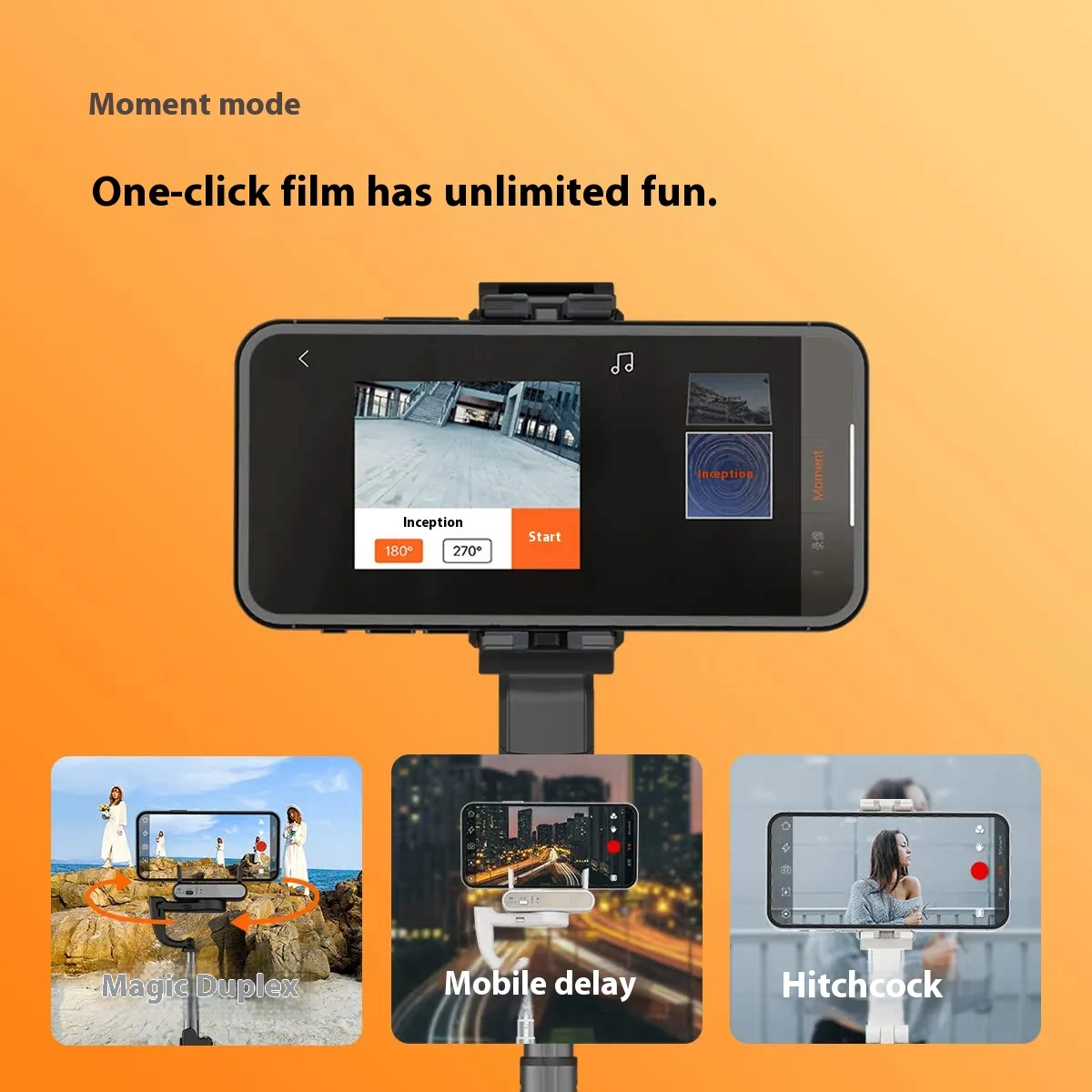 Hohem iSteady Q Handheld Gimbal Stabilizer Phone Selfie Stick Extension Rod Adjustable Tripod with Remote Control for Smartphone