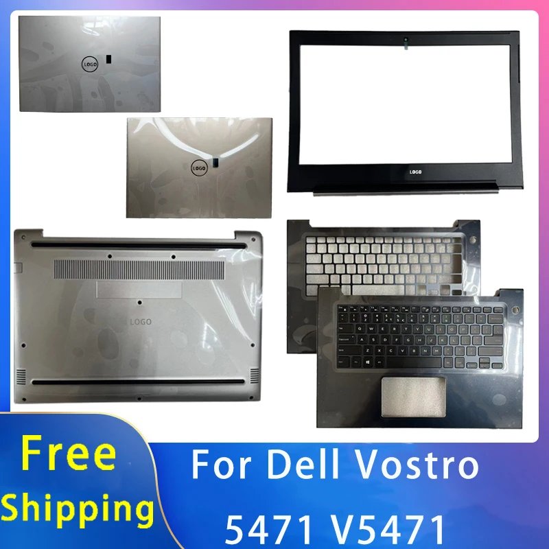 Baru untuk Dell Vostro 5471 V5471 Aksesori Laptop Pengganti Cangkang Penutup Belakang Lcd/Bezel Depan/Palmrest/Bawah/Keyboard