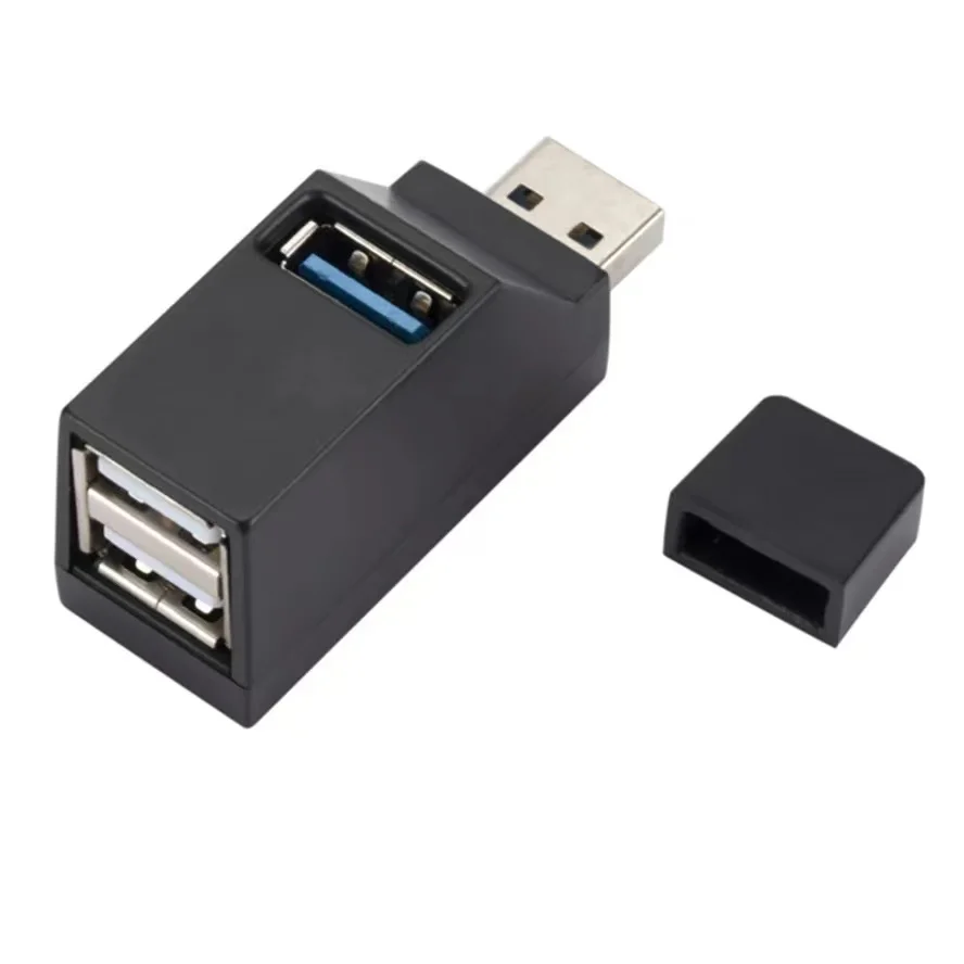 USB 3.0 HUB Adapter Extender Mini Splitter Box 1 to 3 Ports High Speed USB 2.0 For PC Laptop U Disk Card Reader