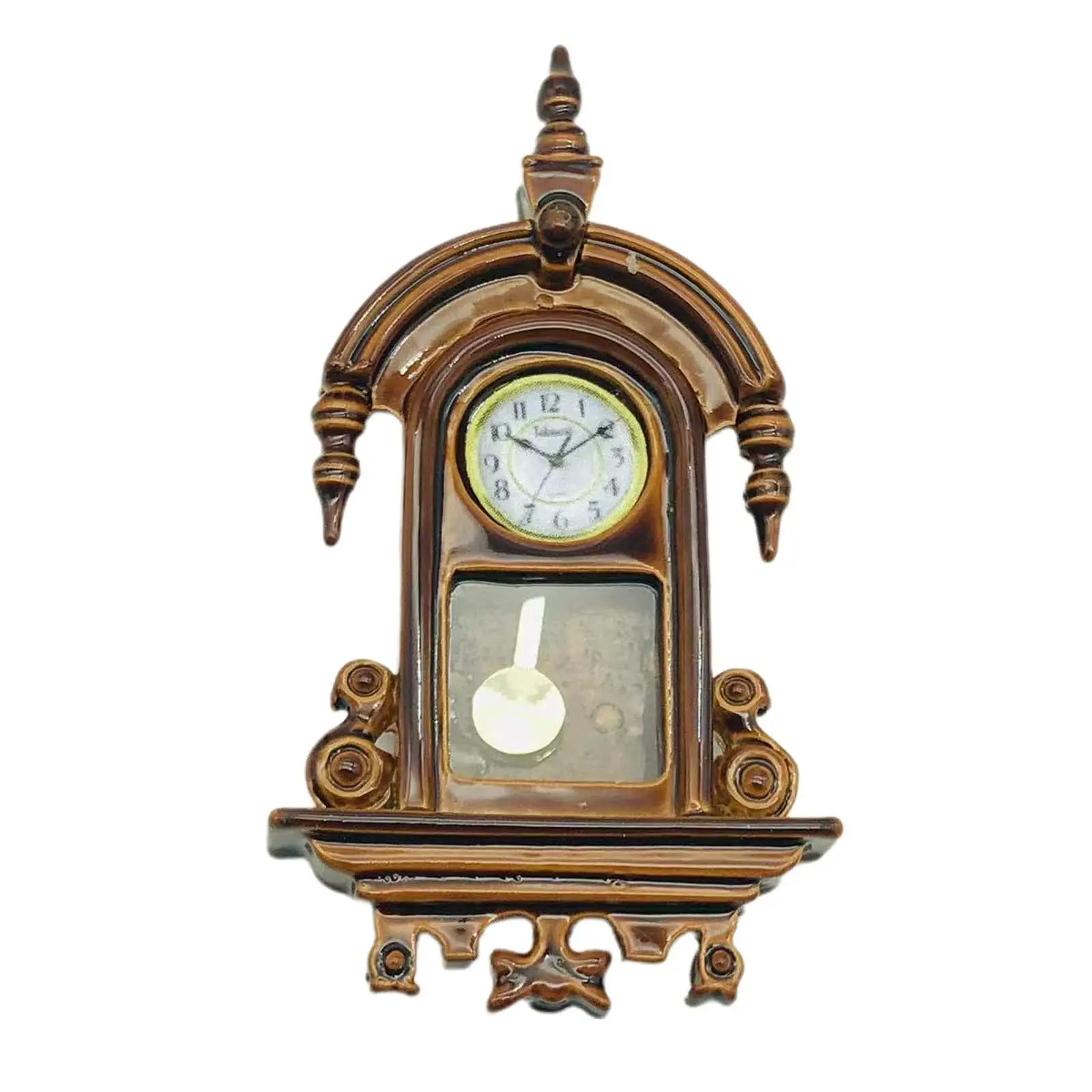 Puppenhaus im Maßstab 1:12, römische Uhr, Metall-Miniaturmöbel, DIY-Heimdekoration, Zubehör für Puppenhaus-Modellszene