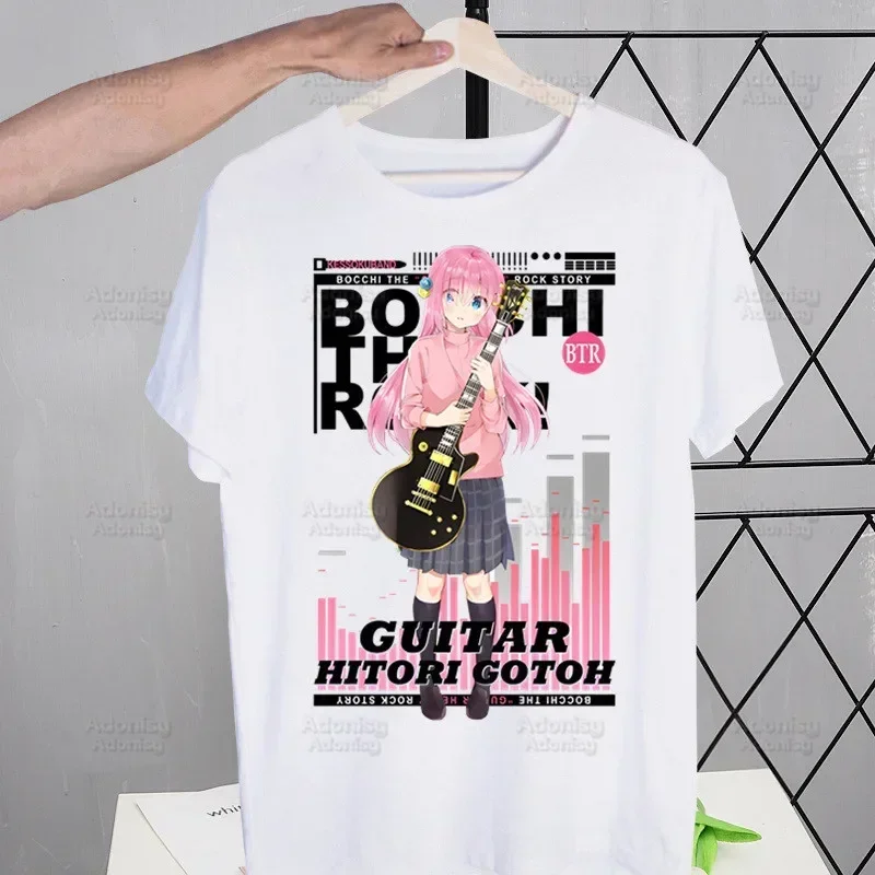 Bocchi The Rock T-shirts Summer Men/Women Hip Hop Funny Print Kessoku Band Tshirt Hitori Gotou t shirts Short Sleeve Tops