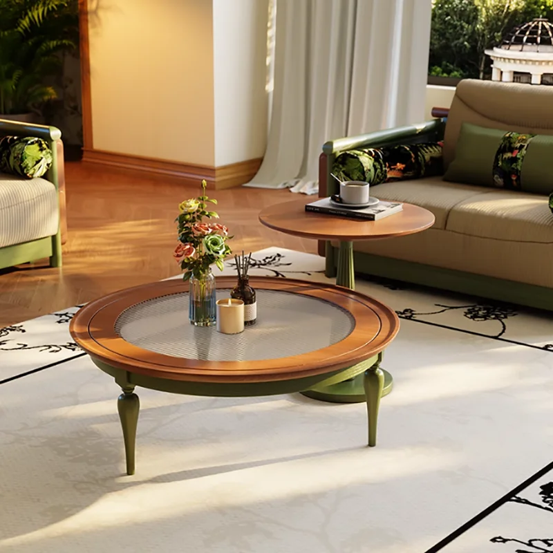 

Mid Century Vintage Coffee Tables Round Glamour Retro Modern Coffee Tables Classic Luxury Table Basse De Luxe Furniture For Home