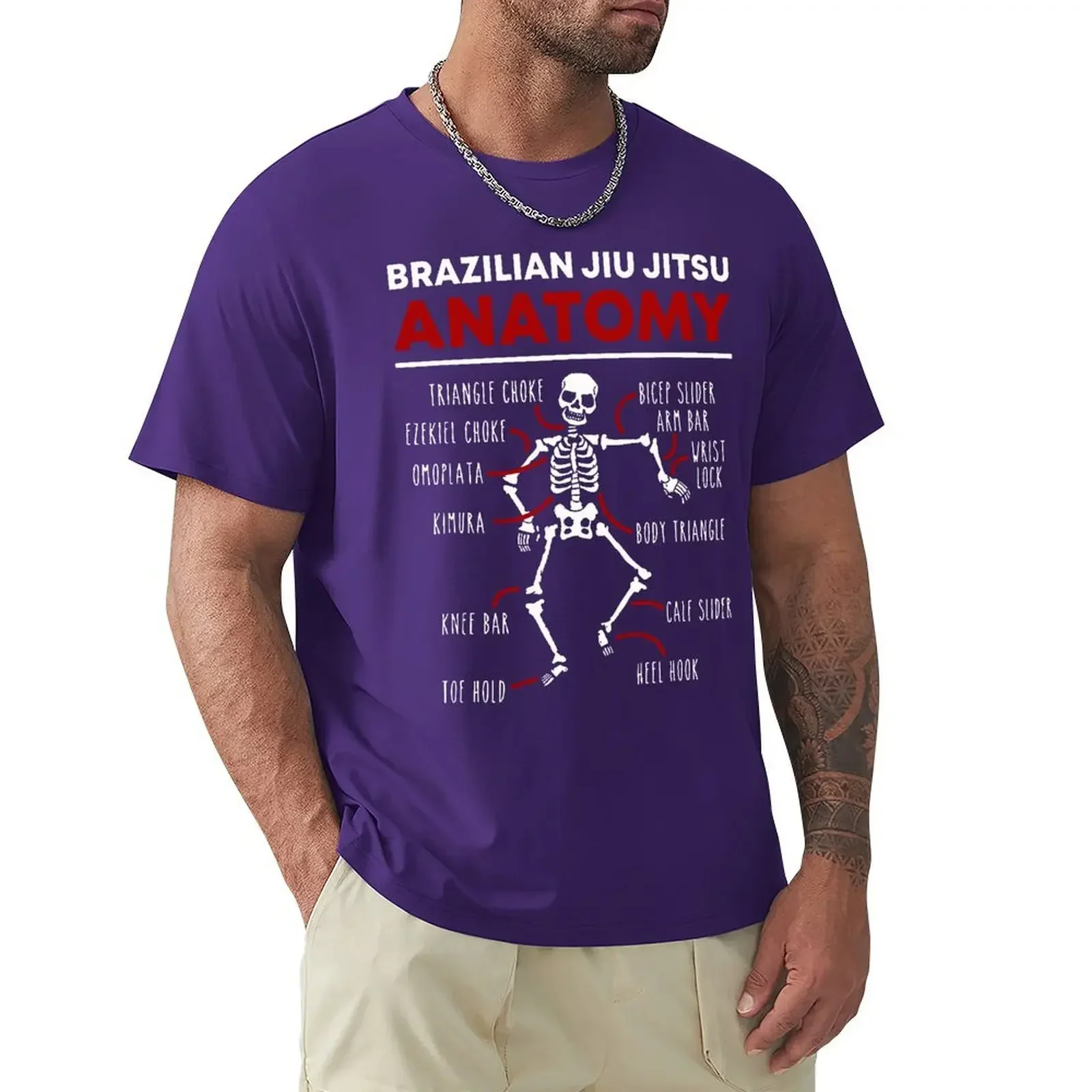 Graphic Streetwear Short Sleeve Harajuku Hip Hop T-shirt Brazilian Jiu Jitsu Anatomy Skeleton Funny Martial Arts T Shirts image 3
