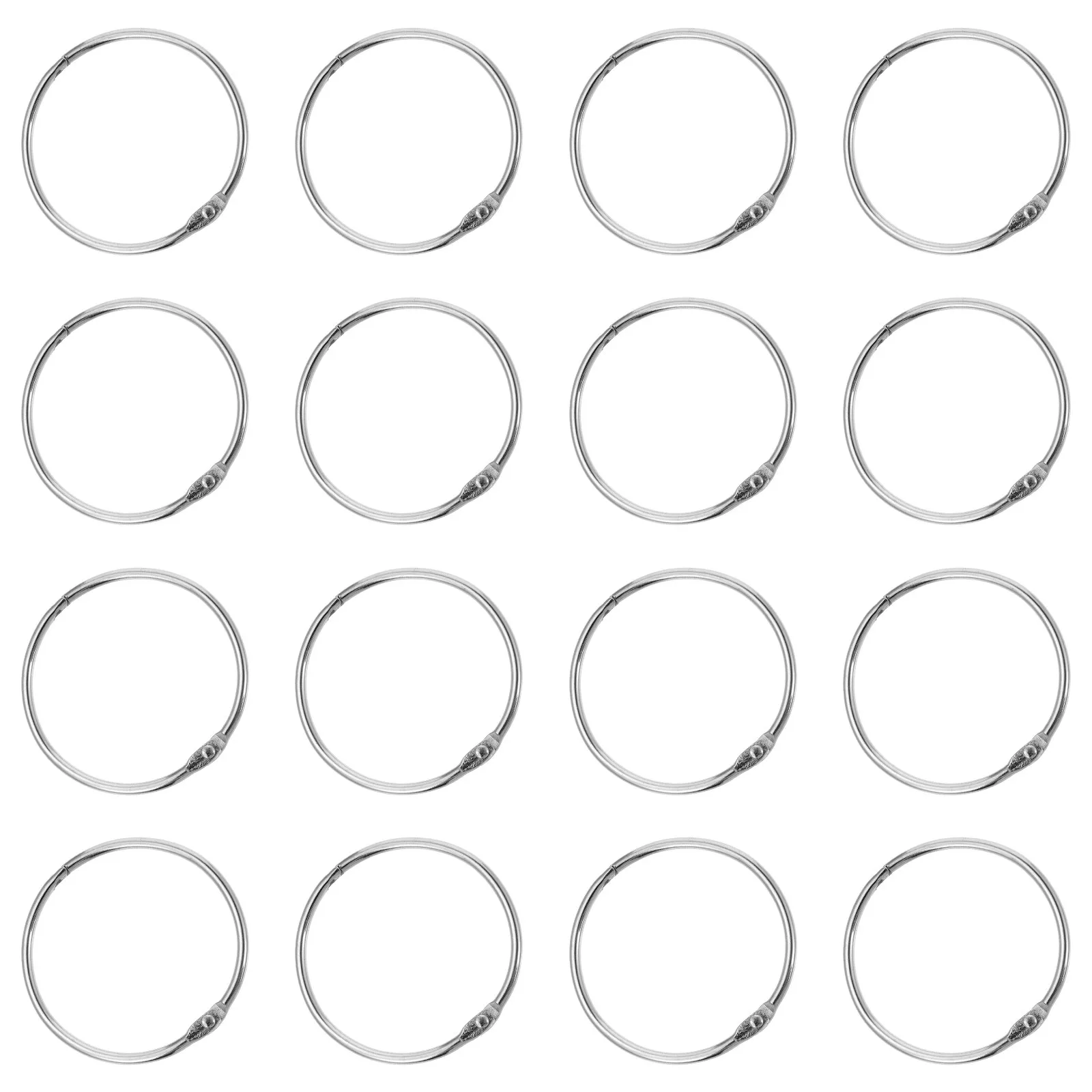 

24Pcs Bath Curtain Rings Modern Chrome Plated Smooth Slide Heavy Duty Decorative Household Curtain Hoops for Shower Rods