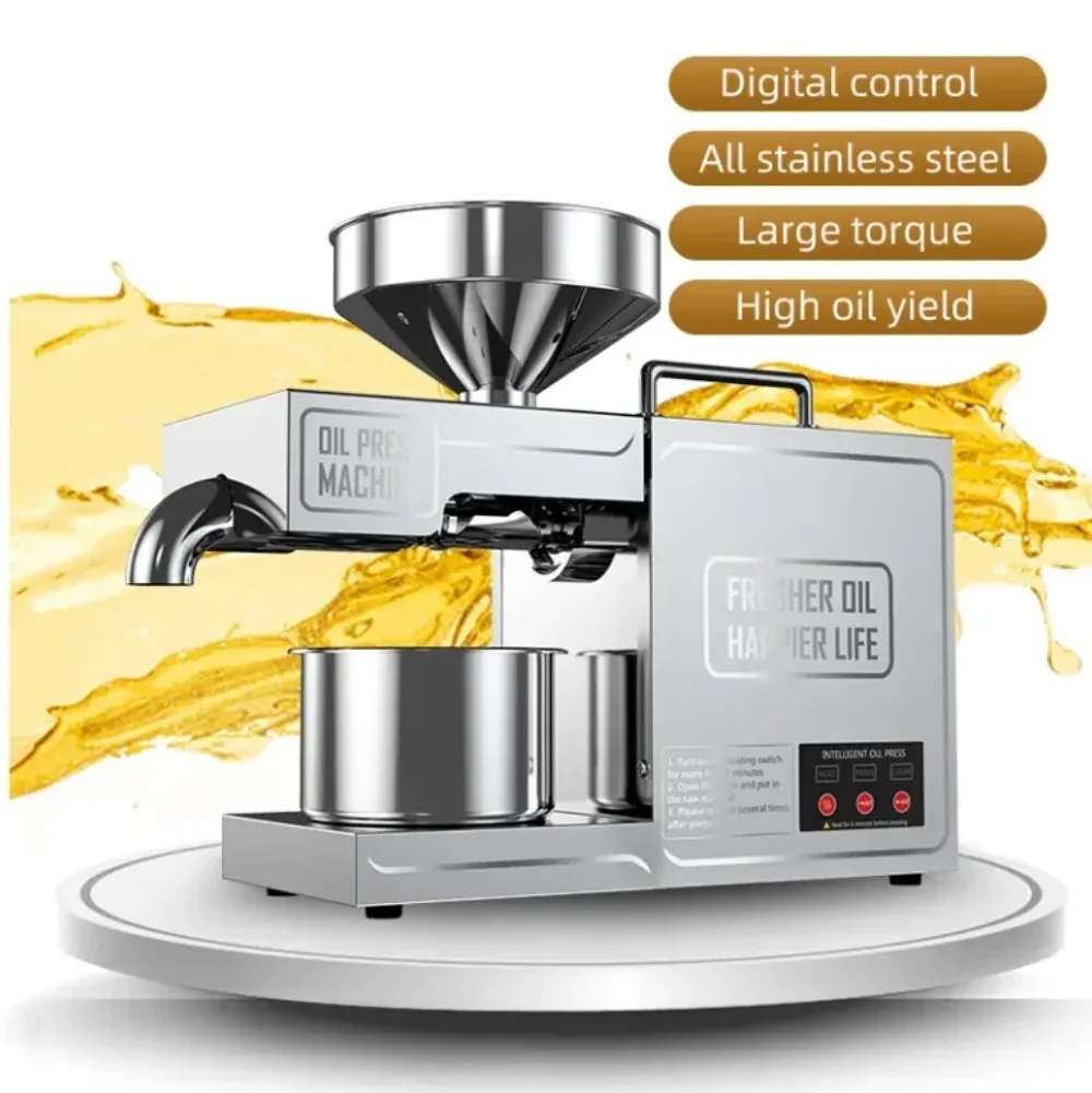 Mini Household Stainless Steel Food Grade Cold Press Oil Press Machine New For Extracting Edible Oils Peanut Avocado Sesame