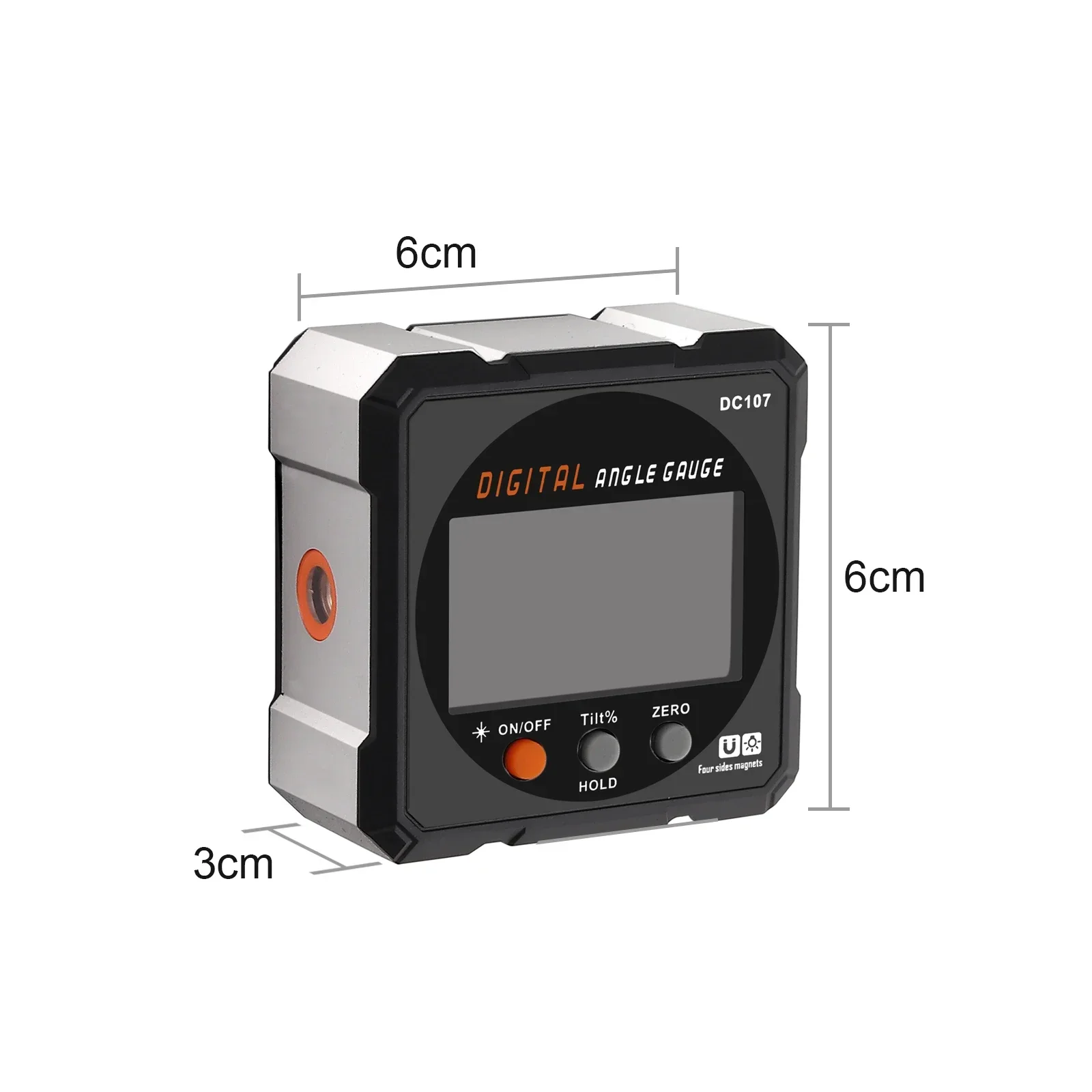 Imagem -05 - Quatro Ímãs Laterais Transferidor Eletrônico com Dois Lados Laser Digital Angle Finder Nível Laser Inclinômetro