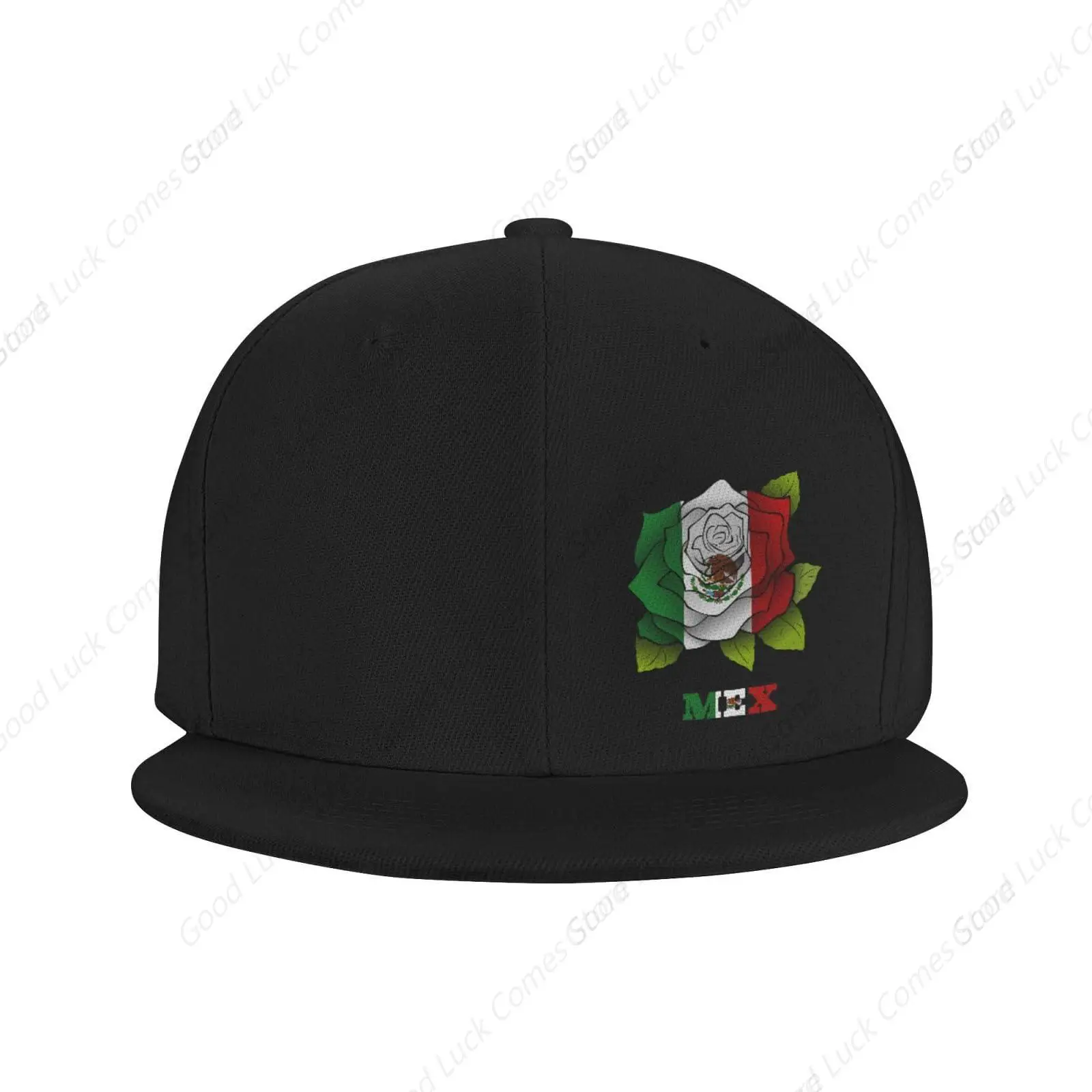 Flowers Mexico Mexican; Mex Flag Snapback Hat for Men Women Flat Bill Brim Hat Adjustable Hip Hop Hat Baseball Cap