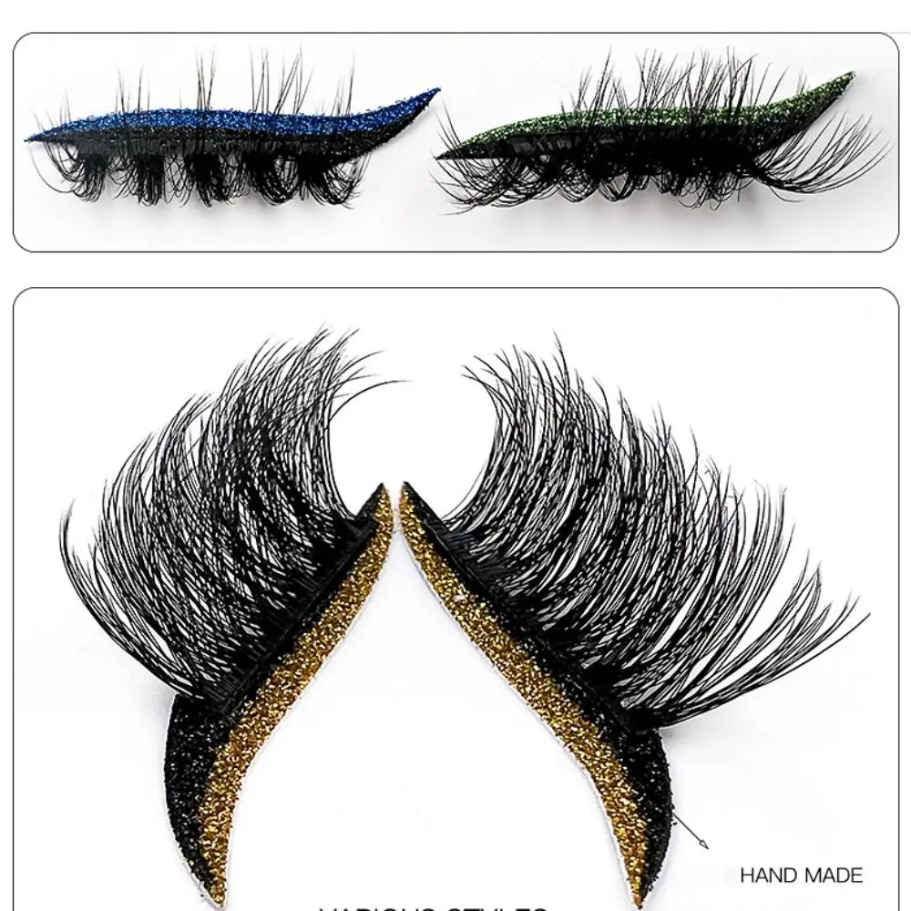 Auto adesivo preguiçoso sombra de olho remendo de cílios reutilizável sombra cor aleatória sombra cílios adesivos maquiagem rápida