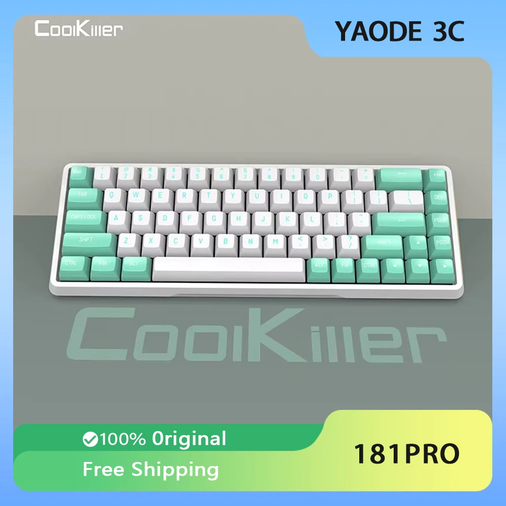 

CoolKiller 181Pro Mechanical Keyboard Kit Wireless 2.4G Three Mode Hot-swap Custom Gaming Keyboard 68key PC Gamer Gift