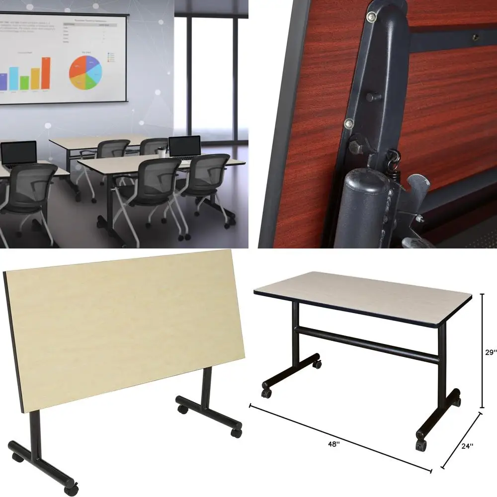 

Kobe 48 Flip Top Training Table - Maple Finish