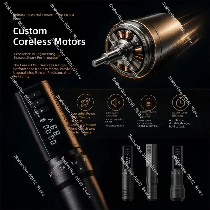 Professional Wireless Tattoo Pen Machine Rotary Motor Kit with Fogging Function for Artists Precision Cutting Line Equipment