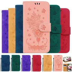 POCO X3 NFC X4 F3 F4 GT M3 M4 Pro 5G Flip Leather Case For Xiaomi Mi 11 11T 12 Lite Pro 12X 5G 10 10T Butterfly Rose Book Cover