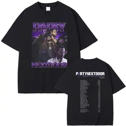 Rapper Partynextdoor Sorry Im Outside Tour T Shirts Men Hip Hop Oversized Tshirt Men's Cotton T-shirts Male Vintage Streetwear