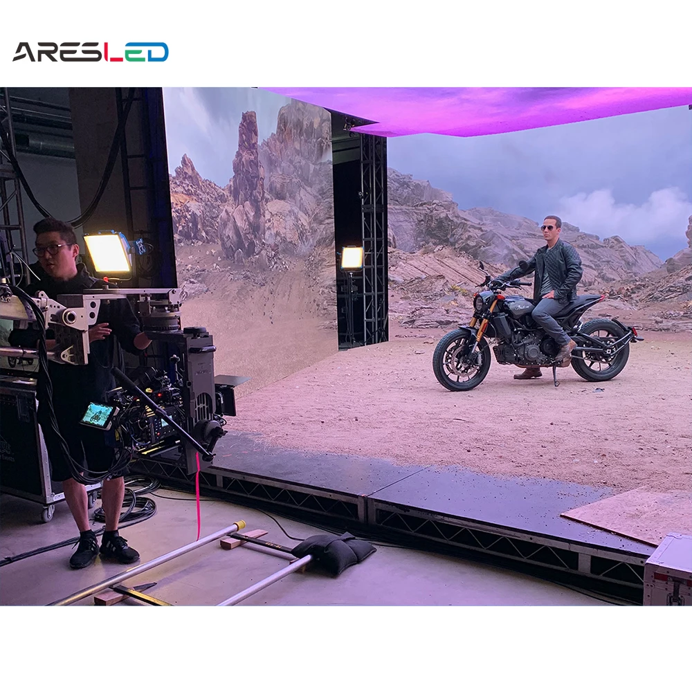 P3.91mm ثلاثية الأبعاد تأثير وحدة إضاءة LED جداريّة عرض لوحة محمولة غامرة 4K 8K البصرية الظاهري اطلاق النار استوديو خلفية الشاشة