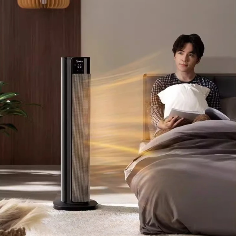 Home Vertical Graphene Heater 3 Seconds Fast Heating Intelligent Timing Voice Remote Control Electric Heater Bathroom Warm Fan