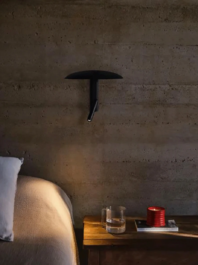 Wall Lamp 2 LEDs Black Orange Green Metal With Switch 3000K