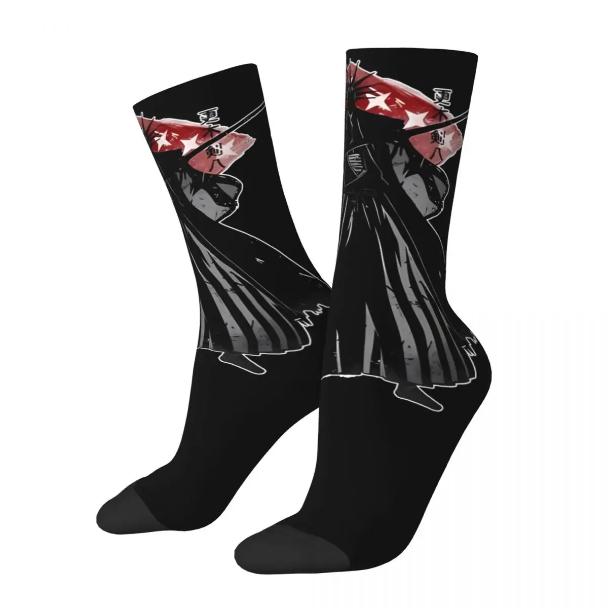 Bleach Zaraki Kenpachi Japan Anime cosy Unisex Socks,Warm Happy 3D printing Socks,Street Style Crazy Sock