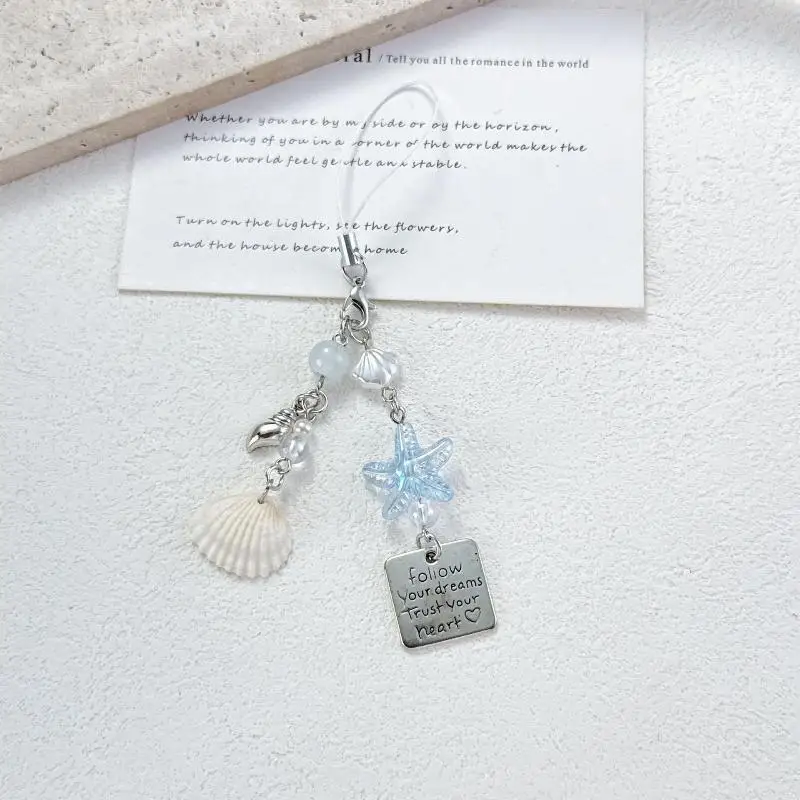 Perlen-Charm-Schlüsselanhänger, irisierend, Taschendekoration für Frauen, Schlüsselanhänger mit inspirierendem Zitat, durchscheinend für Planer-Dekoration – Detail 6