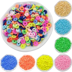 200Pcs 6mm forma rotonda piatta perline sciolte materiale argilla morbida fai da te per gioielli che fanno ciondolo braccialetto collana all'ingrosso