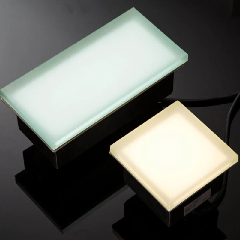 Luminous tile brick lamp embedded floor landscape lighting arc strip linear buried underground lamp
