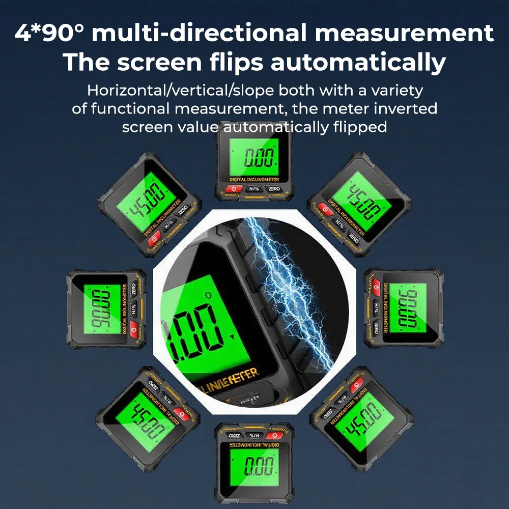 Digital Goniometer Electronic Level Box Electronic Angle Ruler Backlight Protractor Woodworking Inclinometer Tools