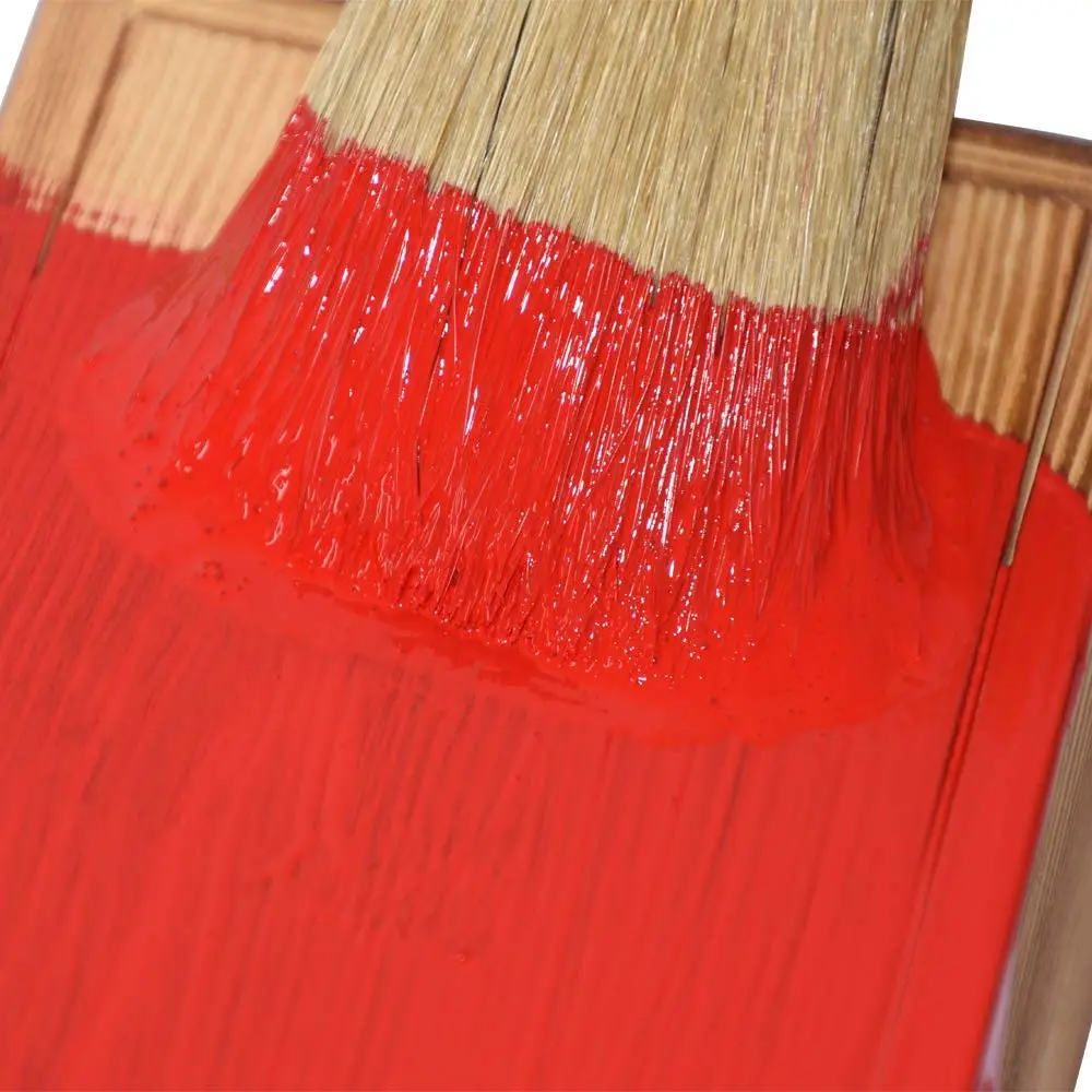 Chalk and Wax Paint Brush Large 2-In-1 Round Natural Bristles Painting Tool for DIY Furniture Stencils Home Decor