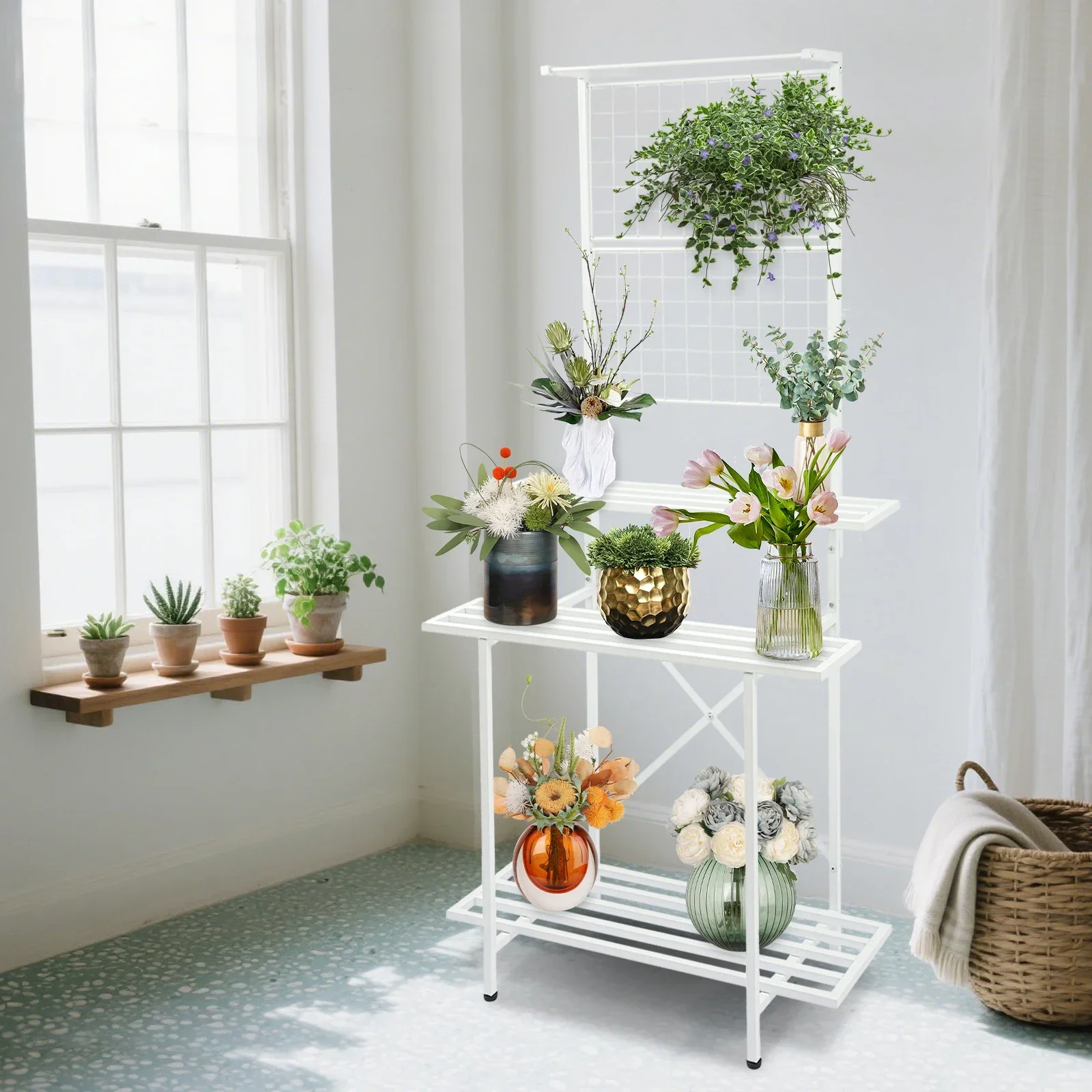 

Plant Stand for Home, Garden, Balcony, Hanging Plant Stand, Multi-tier Plant Stand