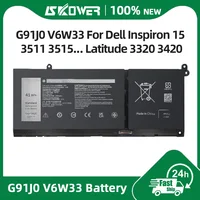 SKOWER G91J0 V6W33 batería para Dell Inspiron 15 3511 3515 3520 13 5310 5320 5330 5410 5415 Latitude 3320 3420 Vostro 3510 5620