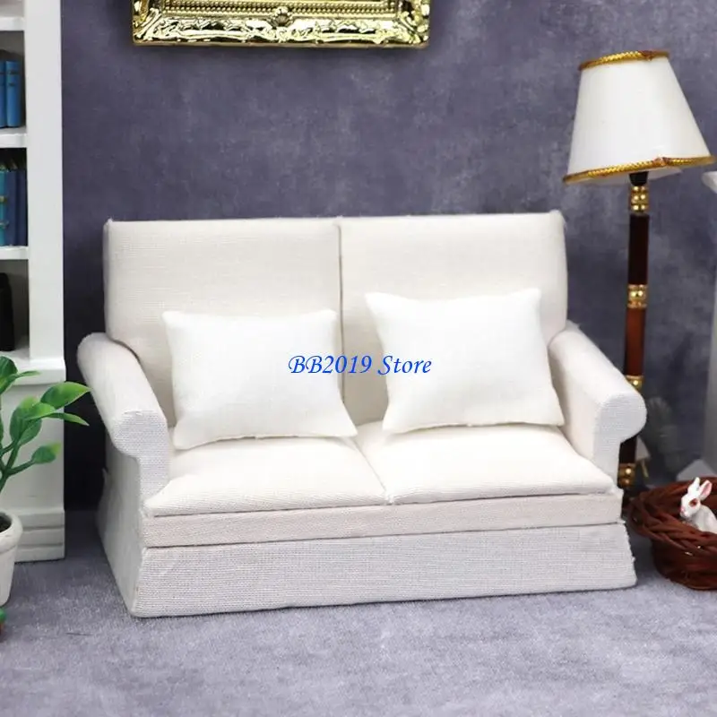 Q0KB 1:12 Mô hình mô phỏng mô phỏng ghế sofa ủ ghế sofa đồ nội thất búp bê phụ kiện