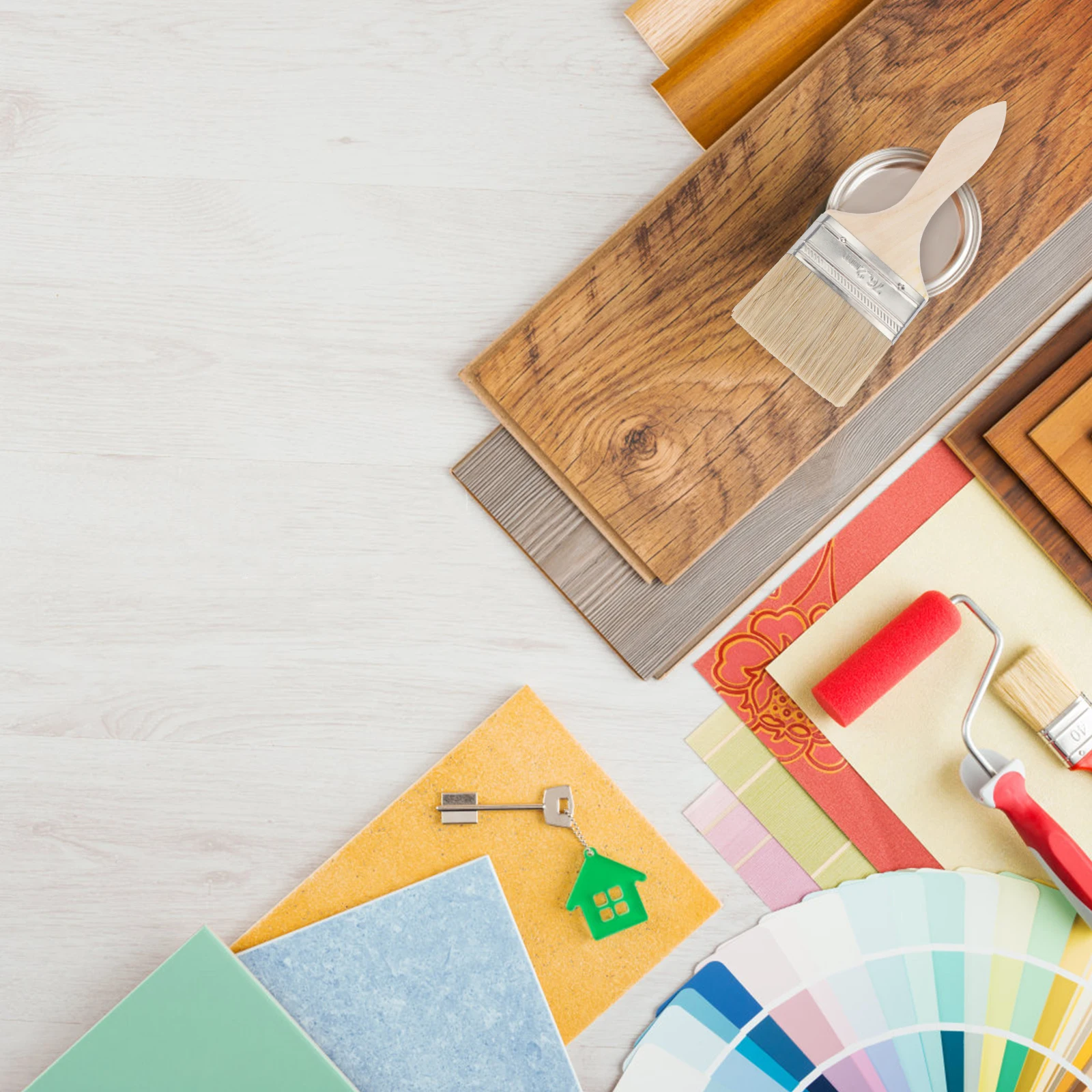 

1pcs Paint Brush 3 Inch Thickened Bristle For Adhesives Touchups Chip Repair Durable Smooth Handle High Absorbency Painter Tool