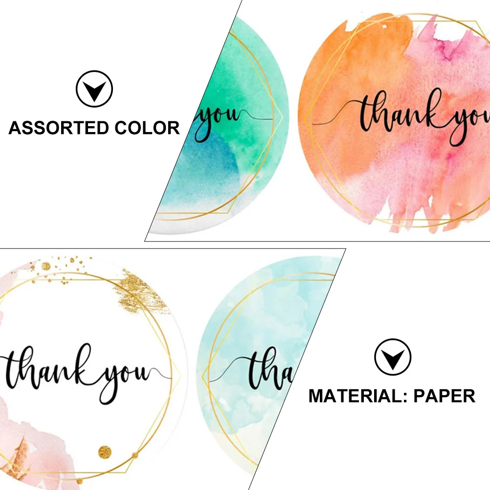 500 Pcs Sealing Stickers Package Envelope Sealer Thank You Labels Party Thanks Paper