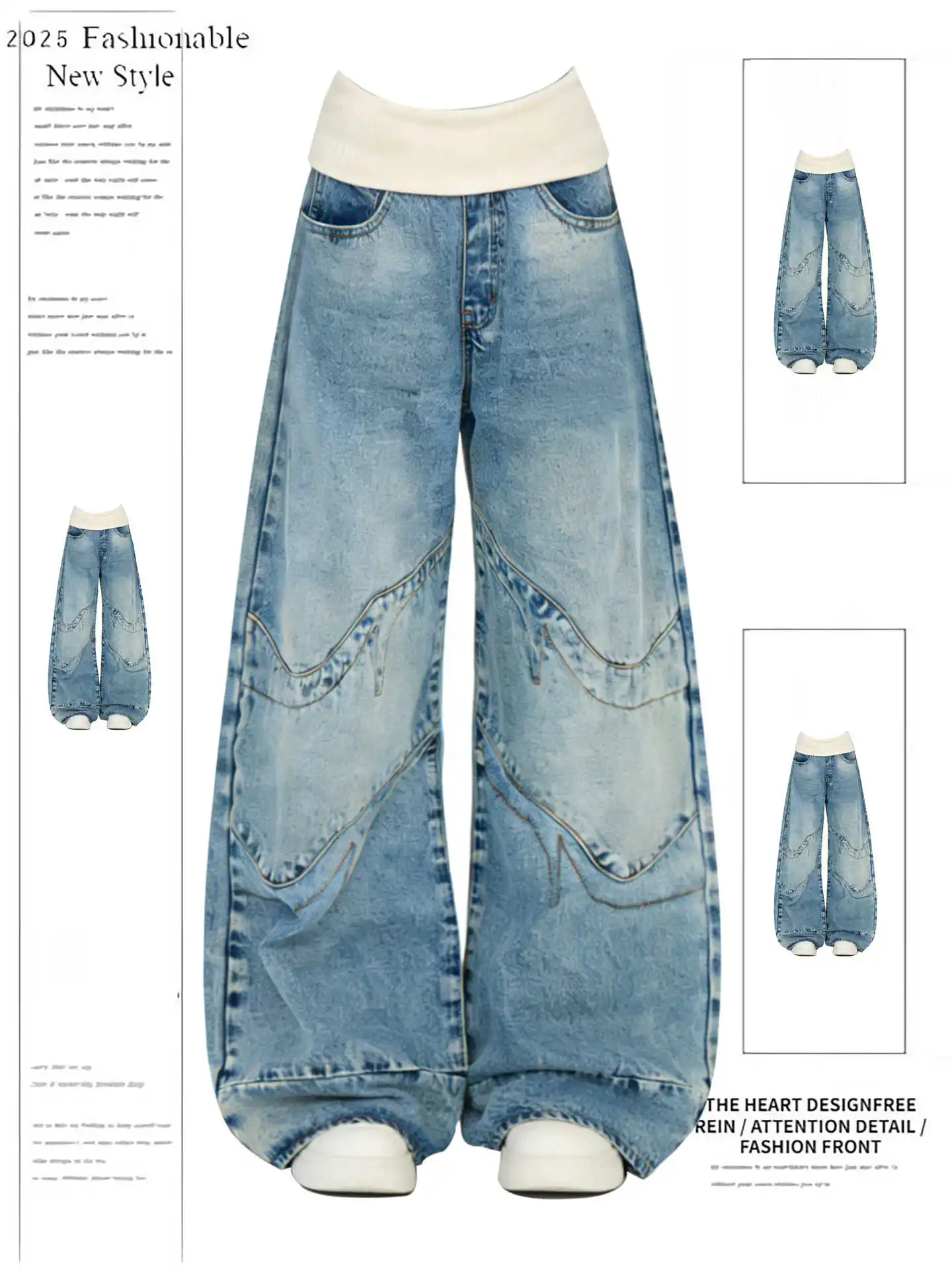 

Женские джинсовые брюки Y2K Мешковатые джинсы Американский Ретро Японский Гранж Харадзюку Ковбойский Шик Панк Широкий Крой бойфренд Мужчины High Street