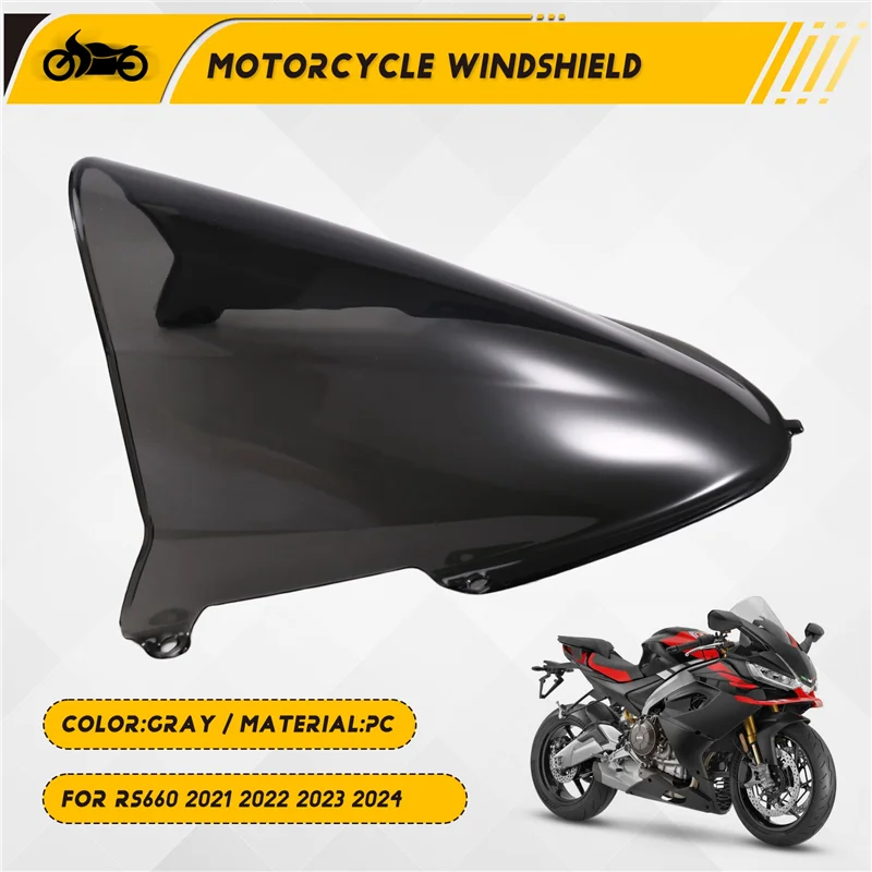 

Reliable Motorcycle Windshield Heighten Windscreen Wind Deflectors Fairing Cover For APRILIA RS660 2021-2024 Motorcycle Parts