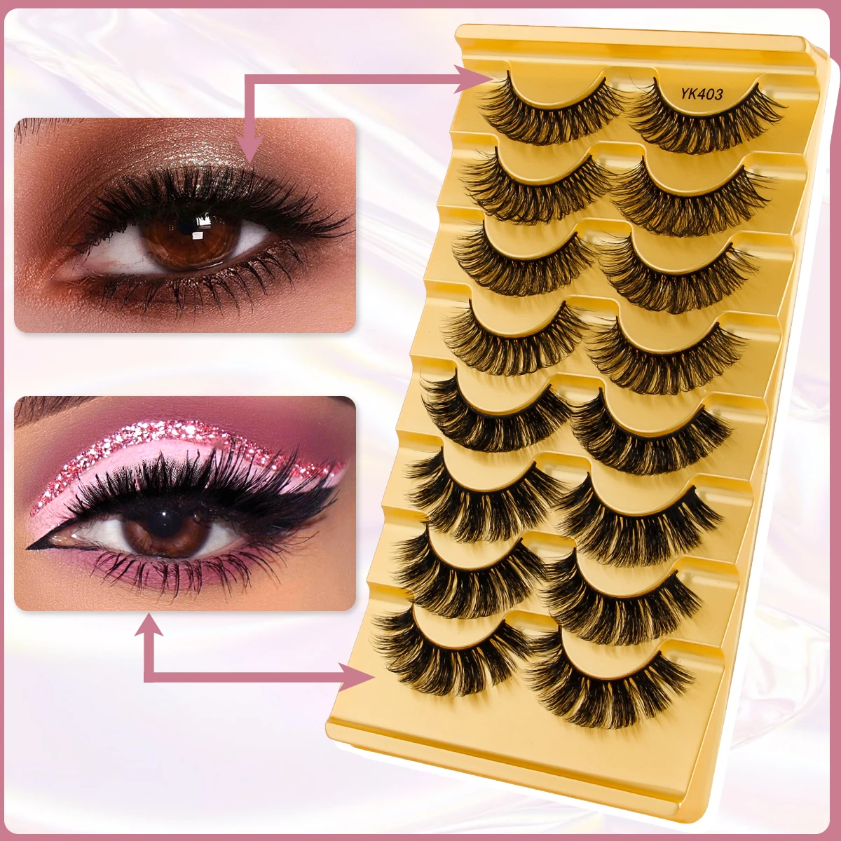 YSDO 3/8/9/10 Pairs 3D Mink Lashes Natural Soft Mink Eyelash Extension Thick False Eyelashes Dramatic Maquiagem Faux Cils Makeup