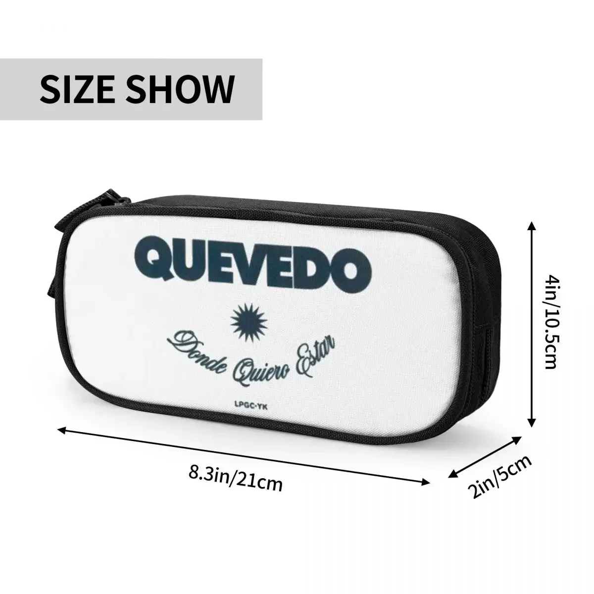 Quevedo Music Logo Pencil Case Pen Holder Bag Student Large Storage Office Cosmetic Pencil Box