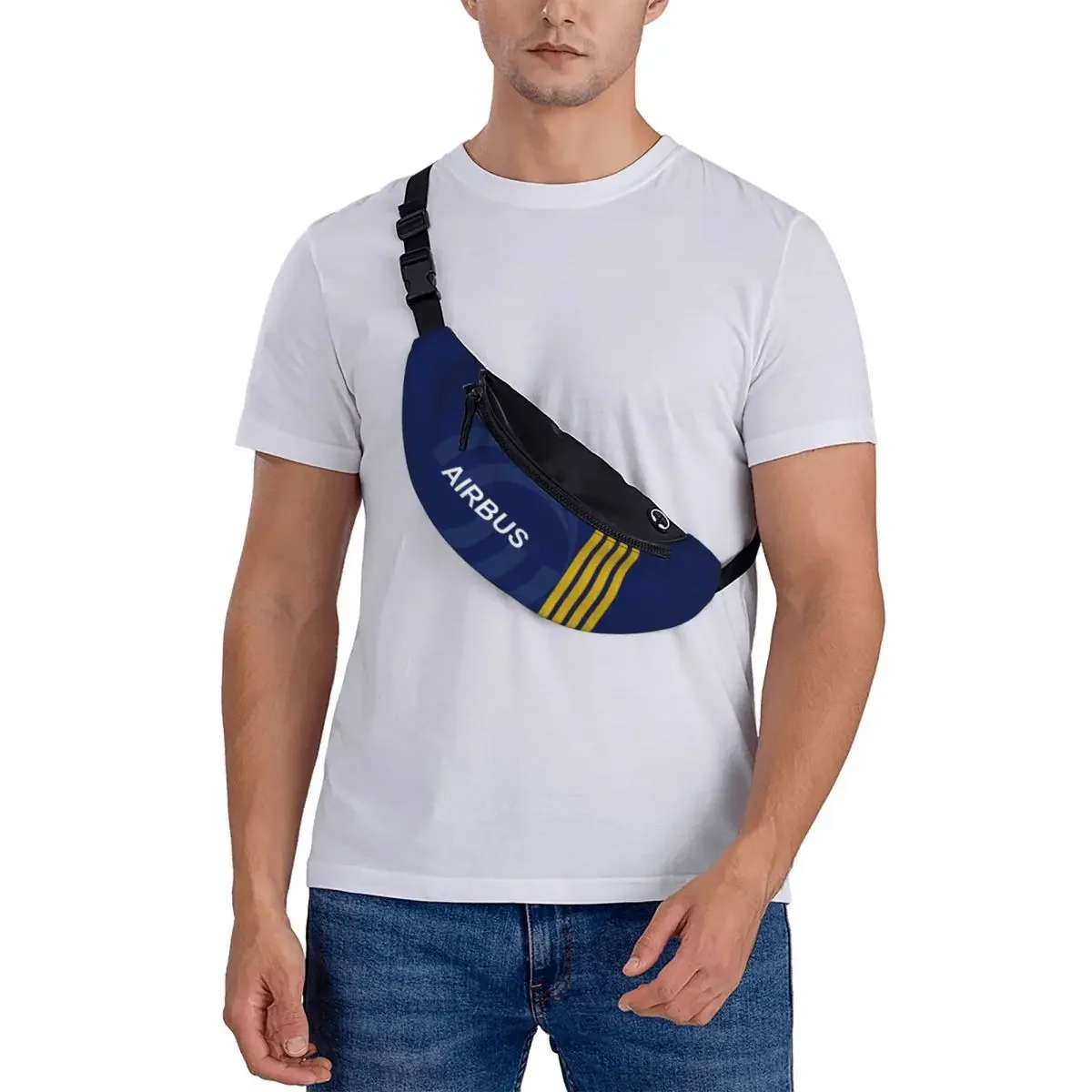 Airbus Jager Piloot Fanny Pack Voor Vrouwen Mannen Cool Luchtvaart Vliegtuig Crossbody Heuptas Reizen Telefoon Geld Zakje