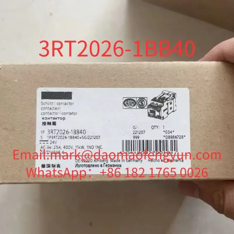 RT2016-1BB41 Brand New power, contactor, AC-3e/AC-3, 9 A, 4 kW / 400 V, 3-pole, 24 V DC,