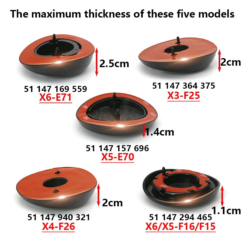 

Bmw Rear Tailgate Badge Ring Logo Frame Cover Rear Trunk Emblem Decoration Trim For BMW X5 X6 X5M F15 F16 F85 F86 1999-2018