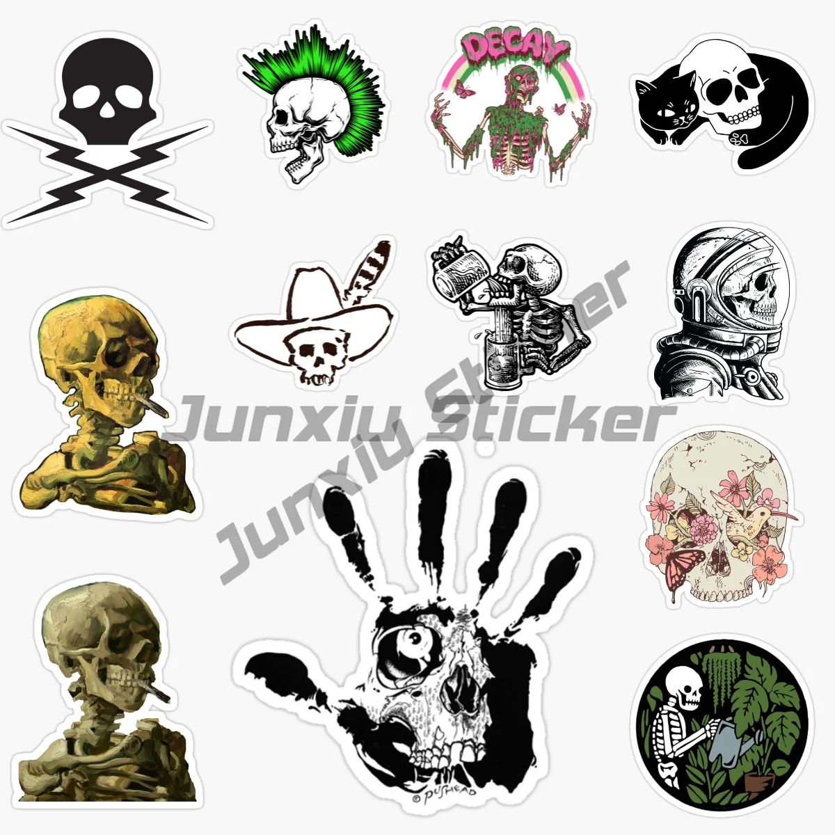 

Skull Car Sticker Funny Colorful Auto Automobile Bumper Camper Yacht Occlusion Exterior Decor Vinyl Self-adhesive PVC Decal
