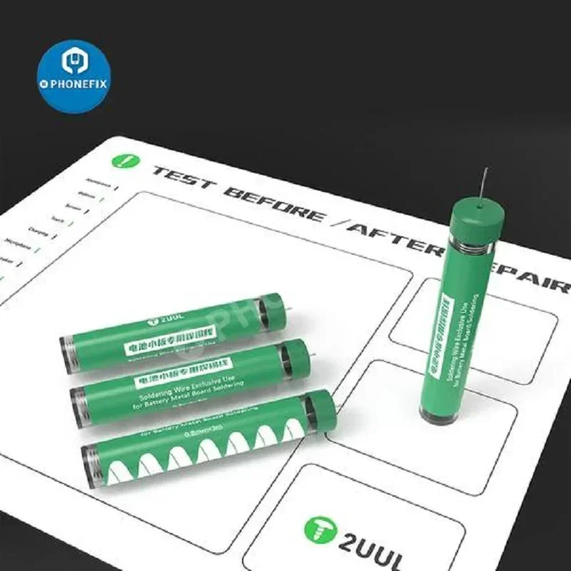 2UUL-Ligne de fil à souder spéciale, batterie de téléphone, carte électronique en métal, pas besoin de machine à souder par points, outil de travail de réparation, 3m, 0.8mm