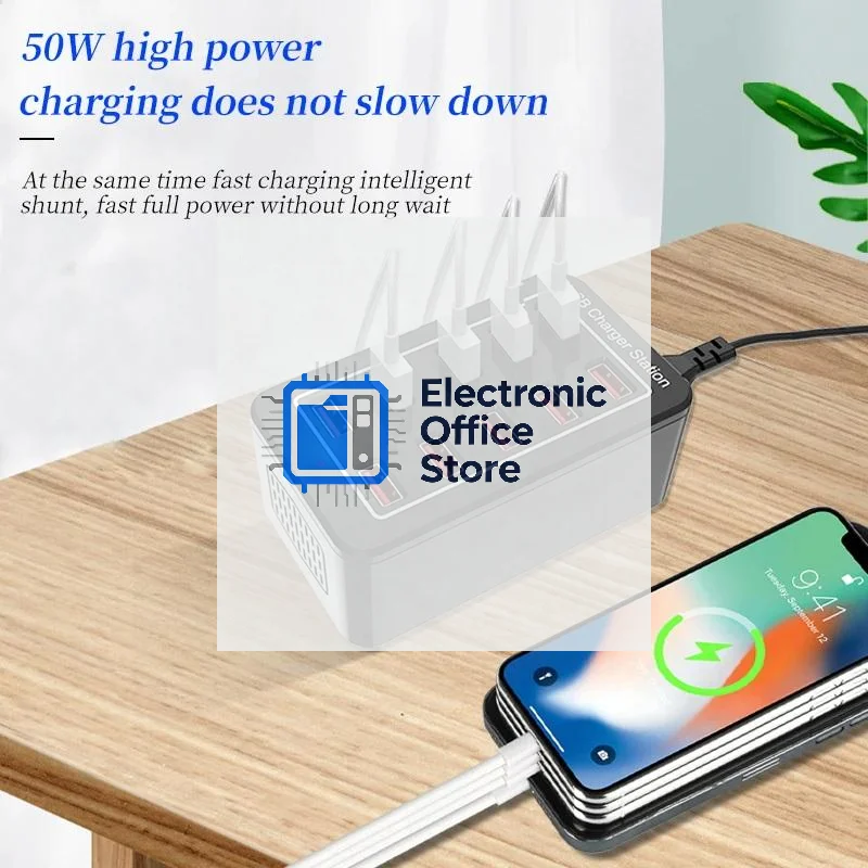 

10 Ports USB Charger 100W/150W Smart USB Charger Desktop Charging Hub Multi-Port Charging Station