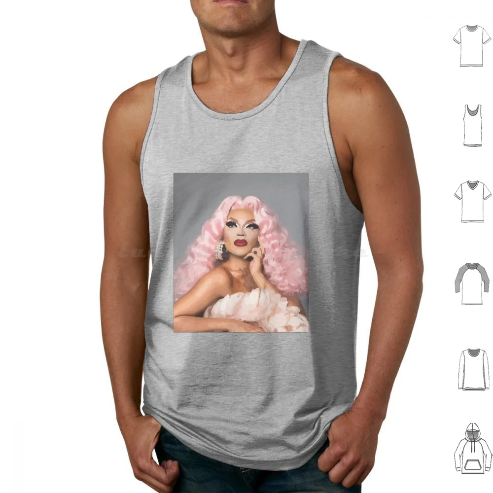 Vanessa Vanjie Mateo estampado 1 camisetas sin mangas chaleco sin mangas Drag Race Drag Queen Rainbow Rupaul Rupauls Drag Race